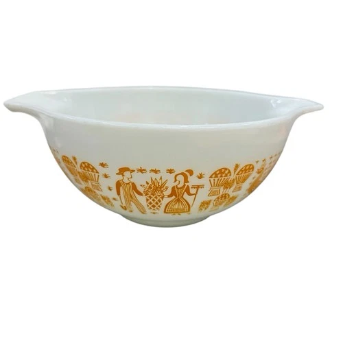 Pyrex Pumpkin Butterprint #442 Orange 1 1/2 Quart  Cinderella Bowl