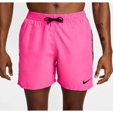 Nike Swimming Logo Tape 5 inch volley swim shorts in playful pink Trunks Mens XL
