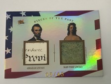 2023 PIECES OF THE PAST HISTORICAL PREMIUM ABRAHAM LINCOLN MARY TOOD RELIC 5/45
