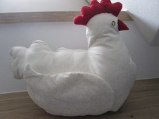Huhn Hahn Henne Stoff beige