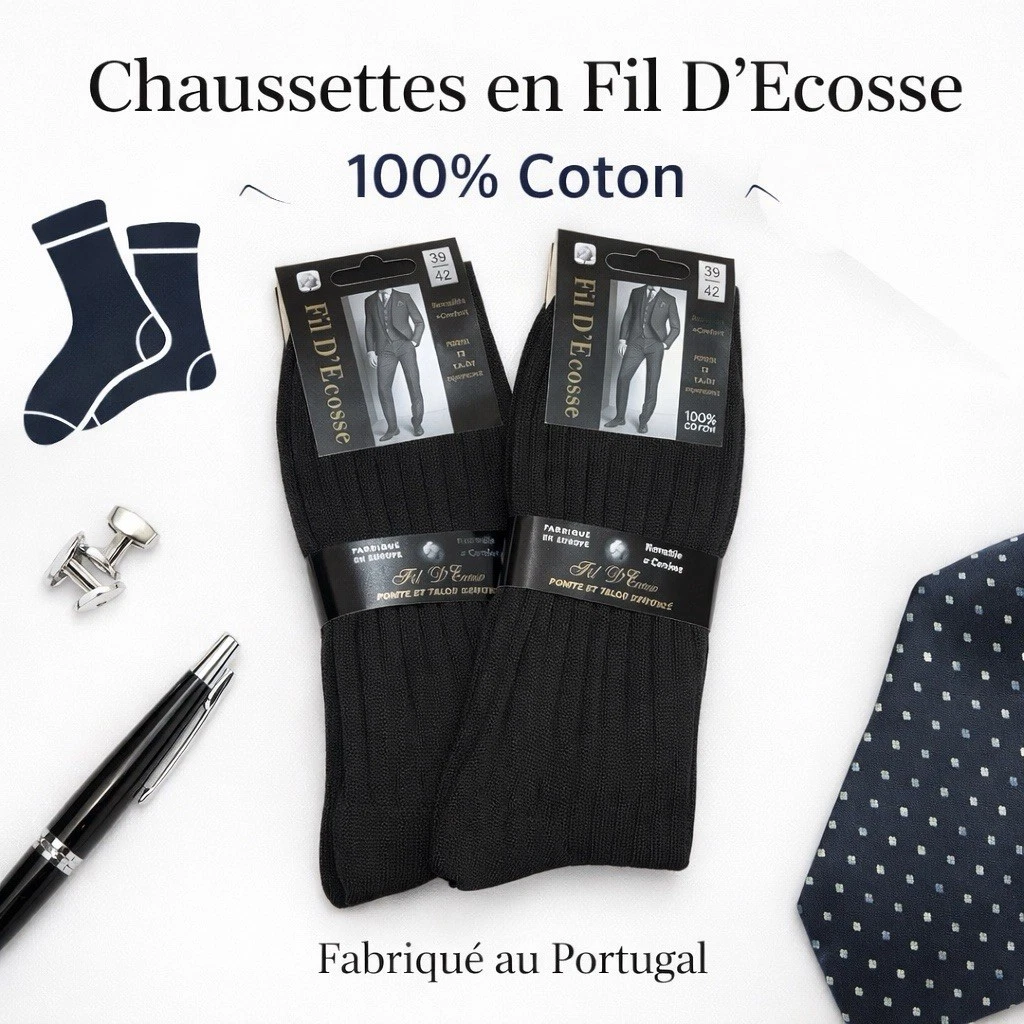 Chaussettes de contention homme SIGVARIS ESSENTIEL COTON - Veino Médical