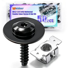 50PCS M4.2-1.41 8 Universal Fender Liner Screw U Nut Kit,Bumper Cover Engine