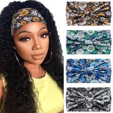 Boho Headbands for Women Wide Twist Knotted Elastic Head Bands Accessories