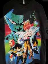 RETRO DRAGON BALL Z Poster ON A SHAKA HEAVYWEIGHT GARMET DYED T SHIRT "MODERN"
