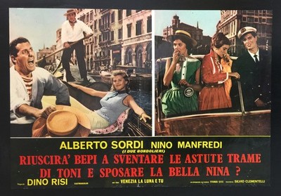 CINEMA-fotobusta VENEZIA LA LUNA E TU alberto sordi, marisa allasio, DINO RISI
