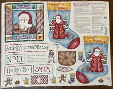 Daisy Kingdom #2806 Cut & Sew Noel Santa Project Panel 1997