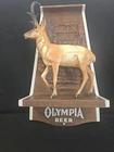Vtg. OLYMPIA Beer Wall Mount Sign Wildlife Series 3D ~ Pronghorn Antelope Figure