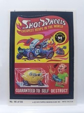 Topps Sticker Card 1979, Wacky Packages, 1st Series, #46 Shot Wheels (WD2)