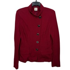 Cabi Outing Ponte Blazer Womens 4 Rhubarb Red Career Workwear Edgy Unique 3175