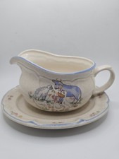 Vintage International China Stoneware Chit Chat Gravy Set Cabin Core Cottage