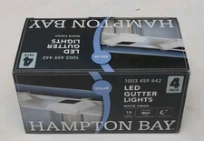 Hampton Bay LED Solar Roof Gutter Light 10 Lumens Integrated White Outdoor, 4-Pa