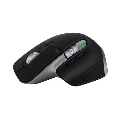 Logitech MX Master 3S for Mac, rechts, Laser, Bluetooth, 8000 DPI, Schwarz, Silb
