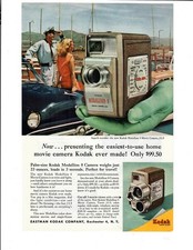 1957 Kodak Vintage Print Ad Home Movie Camera Filming Photography