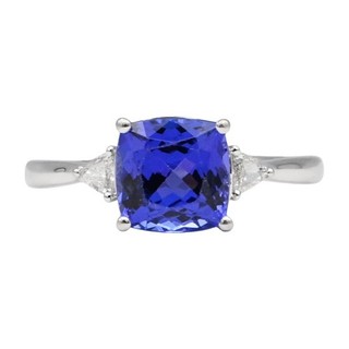DESIGNER RHAPSODY DIAMOND BLUE STONE COCKTAIL RING 950 PLATINUM SIGNED SZ 8