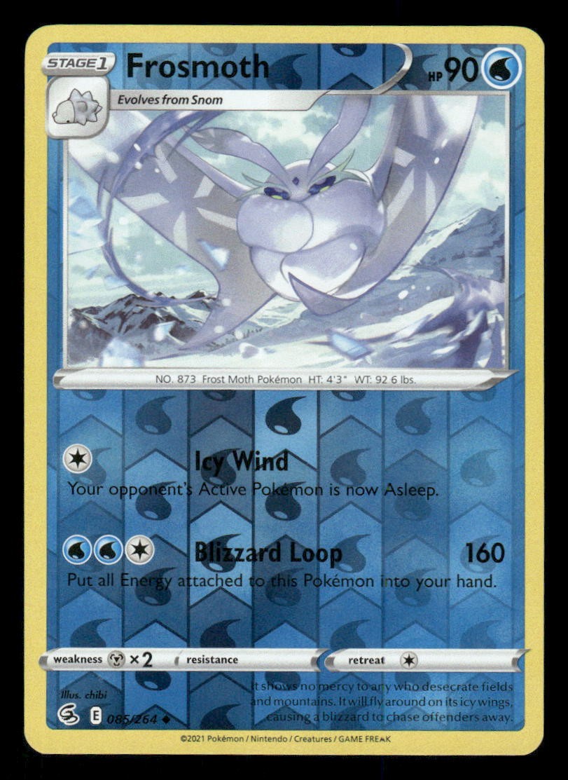 Frosmoth 085/264 Uncommon Fusion Strike Pokemon Reverse Holo NM/M