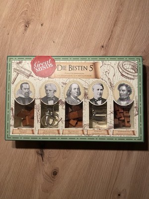 Great Minds - Die Besten 5 | Puzzle - Holz, Metall, Knobelspiel, Logikspiel
