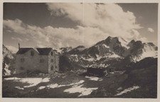 POSTCARD GROUP ALPS VENOSTA BOLZANO REFUGE BELLAVISTA m. 2761 TRAVELED 1933