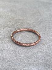 Copper Ring Stackable Hammered Rings band Size 7.5 Wedding Ring Unisex thin 2mm