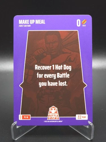 Make Up Meal 2025 Bo Jackson Battle Arena Alpha Update Play Card SSP #PL-16