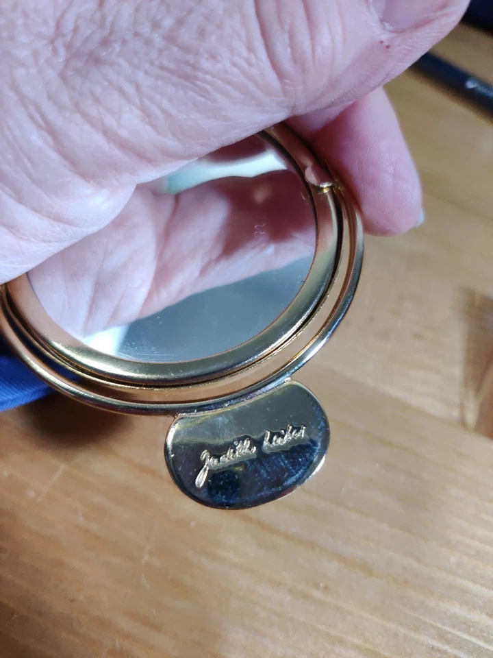 Bolso de Mano Judith Leiber Piel de Serpiente Día Hombro Hobo Azul con Extras LEER Foto 4 de 4