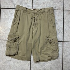 Y2K Abercrombie  Fitch Cargo Shorts Waist 30 Khaki 2000s Skater Utility A F