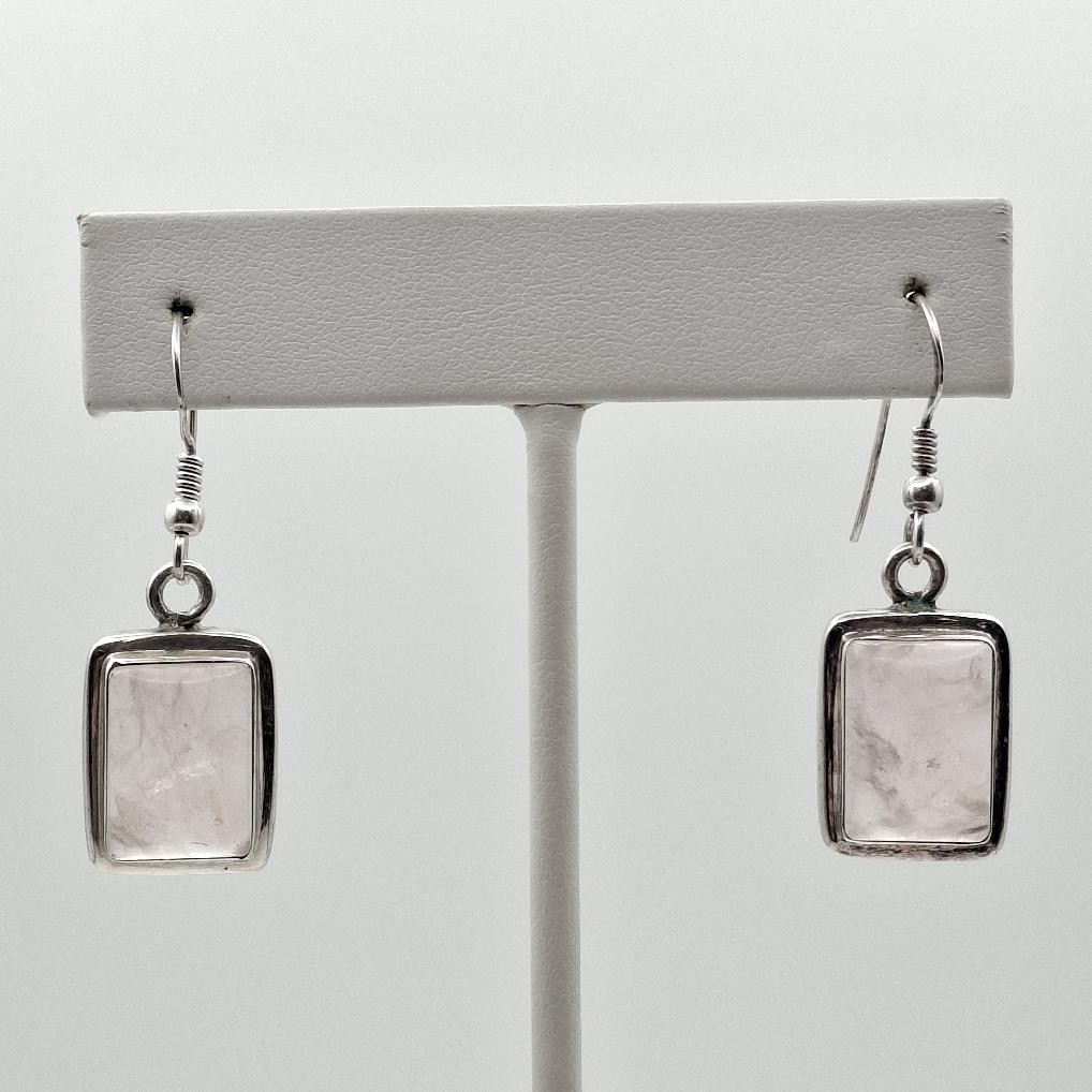 Signed SJ 925 Sterling Silver Rectangular Cabocho… - image 5