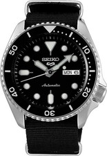 MONTRE SEIKO HOMME 5 SPORT AUTOMATIQUE SRPD55K3 CADRAN NOIR - GARANTIE - PRIX...