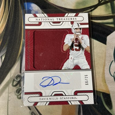 2022 DAVIS MILLS JERSEY AUTO National Treasures Collegiate 51/99