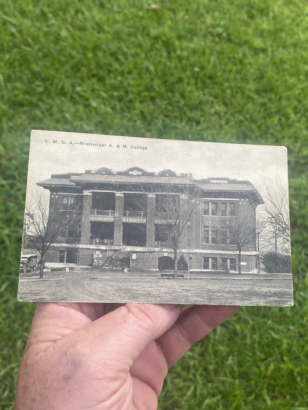 ANTIQUE ORIG. Y.M.C.A. BUILDING MISSISSIPPI A. & M. COLLEGE EARLY POSTCARD STATE