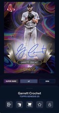 DIGITAL TOPPS BUNT Garrett Crochet GENESIS 25 SUPER RARE SWIRL SIGNATURE Read