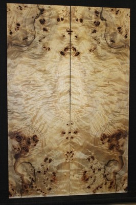 Poplar burl book matched guitar top.  Personal stash, stunning set.