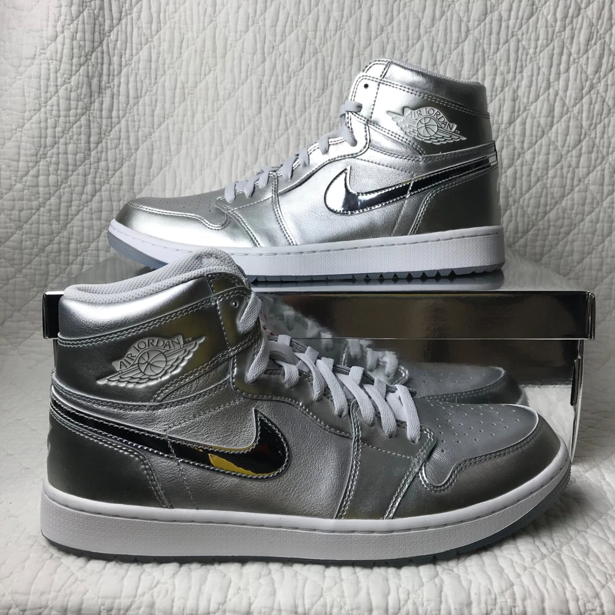 Preços baixos em Jordan 1 Golf White Metallic | eBay