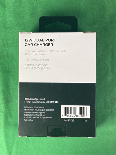 Ativa 12W Dual USB Port Vehicle Charger Black - Picture 3 of 3