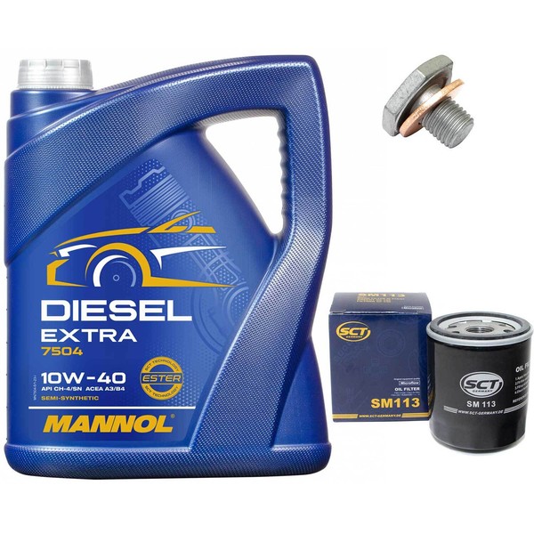 MotoröL Set 10W40 5 Liter + ÖLfilter + ÖLablassschraube FüR Citroen C25 Peugeot-image
