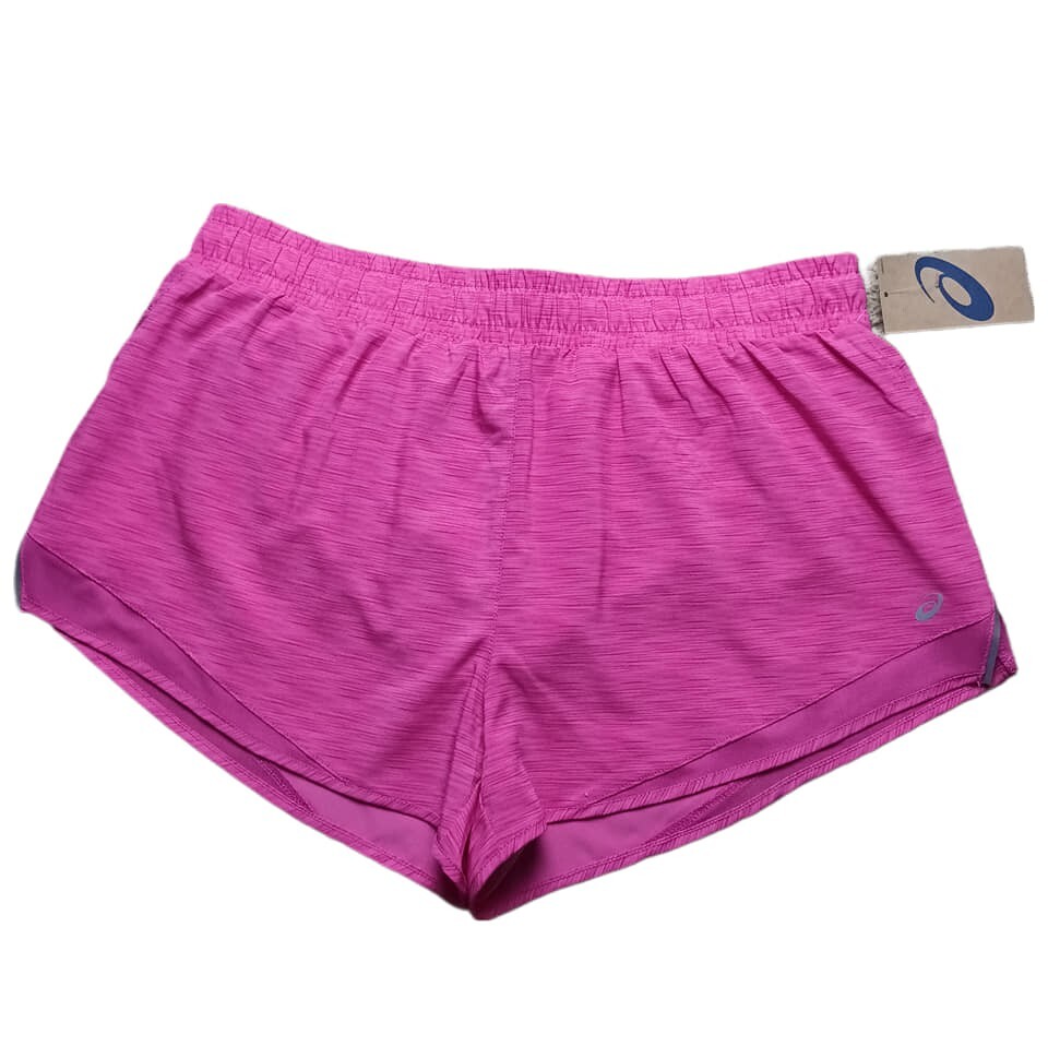 Asics Women's Running Shorts Size XL Heather Pink New Brief Lining New NWT New