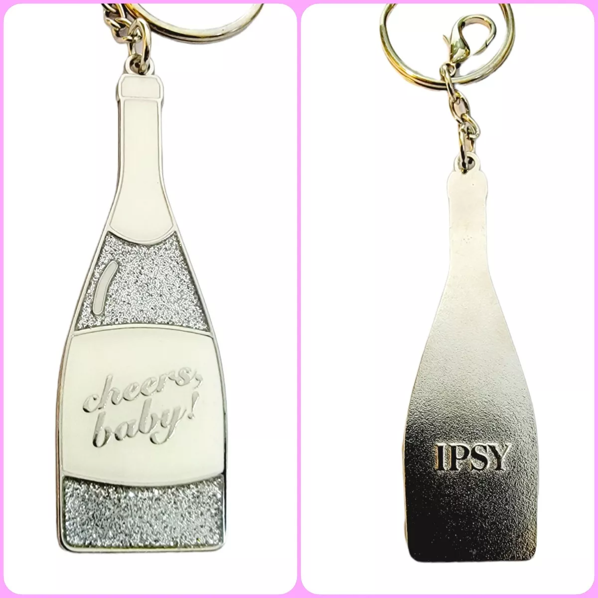 Champagne bottle best sale keychain