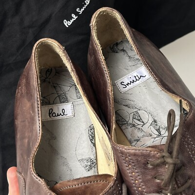 Paul Smith dip dyed oxford shoes leather handmade in italy rare