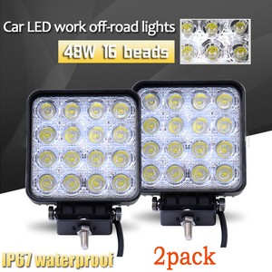10 Pcs 48W Flood LED Off Road Work Light Bar 12V 24V Car Boat Driving Lamps UTE