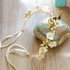 Women Sweet Flower Headband Ribbon Wreath Wedding Party Ladies Girls Garlands