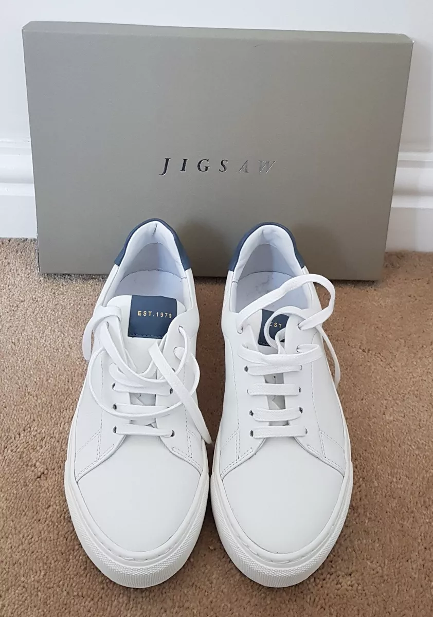 Jigsaw leather trainers sales