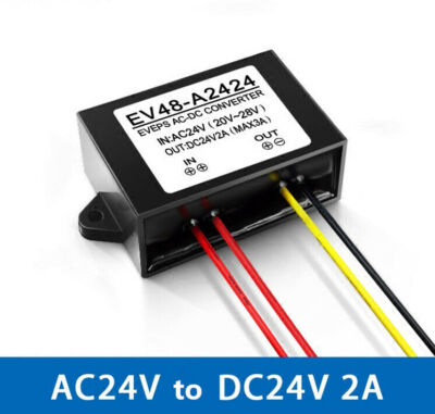 AC-DC power supply AC24V to DC24V 2A 48W power module, power converter