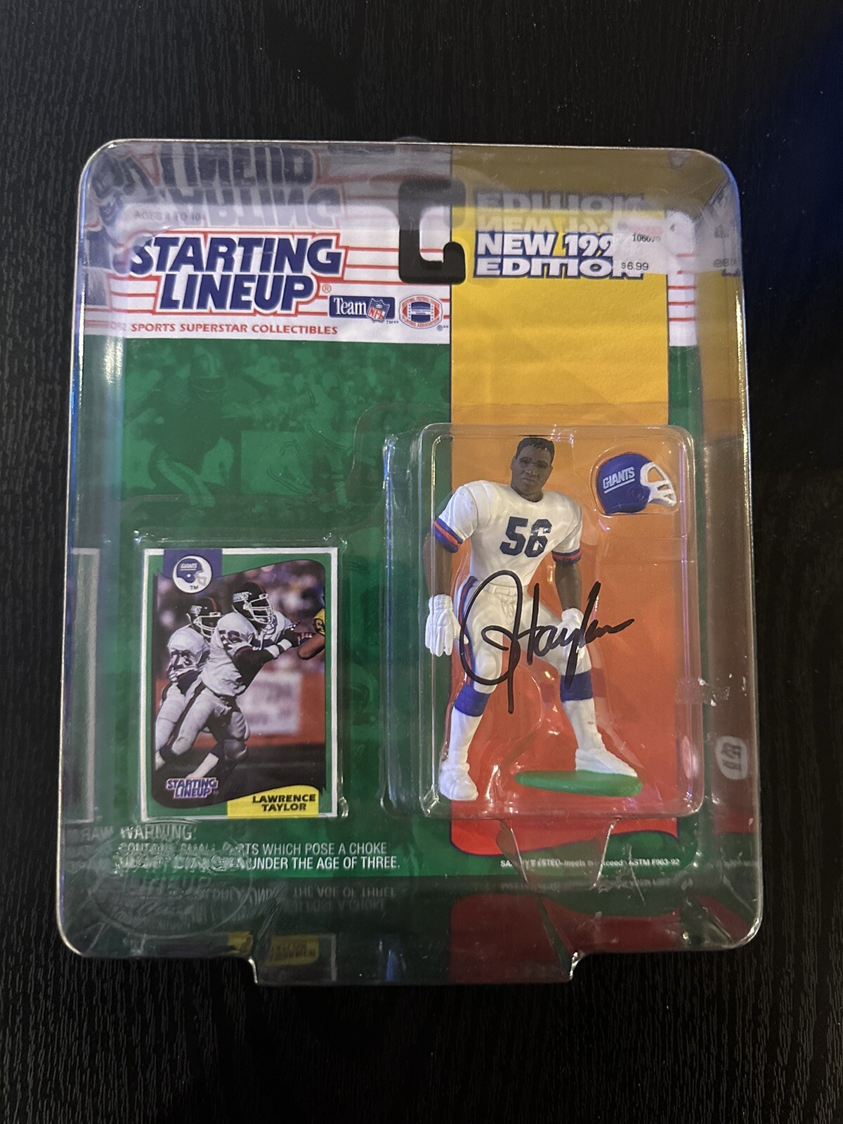 1994 Starting Lineup PSA Lawrence Taylor NIB Signed Action Figure NY Giants HOF 