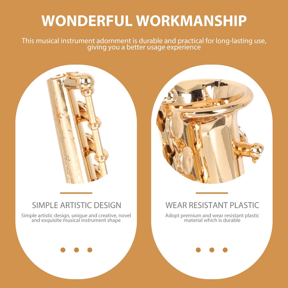 Saxophone Music Box, Alto Sax Model Musical Instrument with Rotating