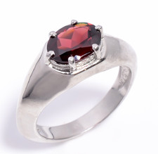 Red Garnet Ring Mother Ring 925 Sterling Silver Ring For Women Personalize Gift