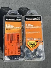 2 NEW Chains - Power Care 10” Chainsaw Centri-Lube Chain - Y40 DL - 3/8" LP