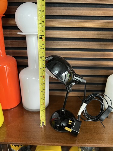 Vintage Habitat Rare Black Gloss Tommy Articulated Metal Desk Lamp Space Age - Picture 6 of 6