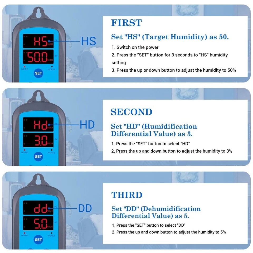 INKBIRD Digital Thermostat Humidity Controller Temperature Switch Heating Cooler - Image 3 of 4