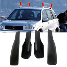 4x Roof Rack Rail End Cover Cap Shell Replacement Black Fit Toyota RAV4 01-05