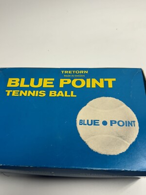 Ancienne Boîte De 6 Balles De Tennis Bancroft Tretorn Blue Point – Fabriquées En Suède, NOS (Occasion)
