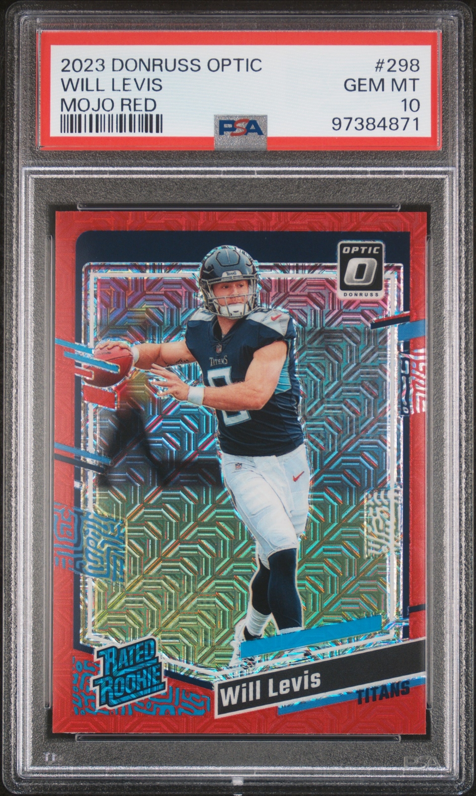 2023 Panini Donruss Optic Will Levis Mojo Red #298 PSA 10